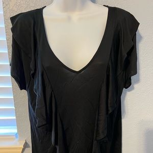 **3 for $30** Beautiful banana Republic ruffled black blouse, in good used cons.